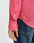 Gant Garment Dyed Solid Color Linnen Button Down Overhemd Watermeloen Rood
