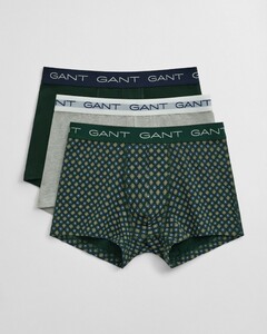Gant Geometric Pattern Trunk 3Pack Ondermode Tartan Green