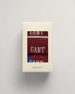 Gant Gift Box Argyle And Stripe Socks 3Pack Sokken Plumped Red