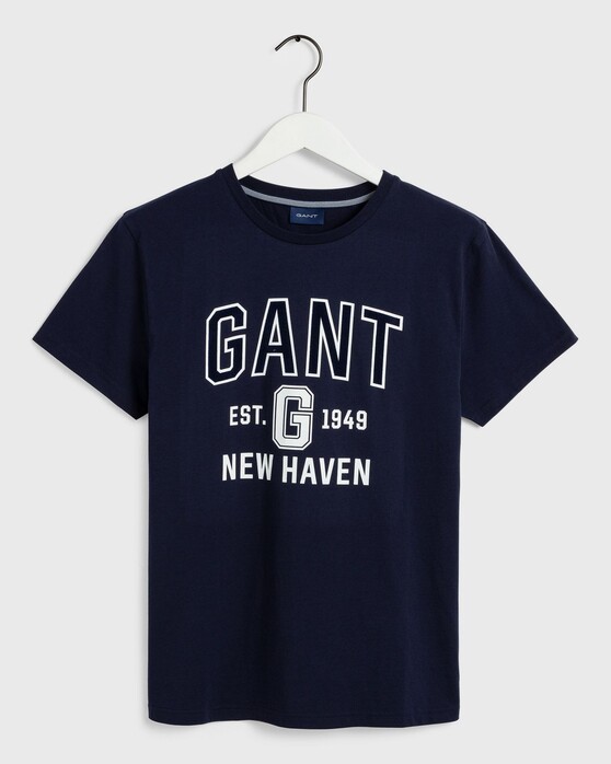 Gant Gift Giving Short Sleeve T-Shirt Evening Blue
