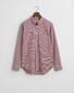 Gant Gingham Check Poplin Button Down Overhemd Wijnrood