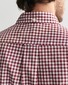 Gant Gingham Check Poplin Button Down Overhemd Wijnrood