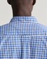 Gant Gingham Check Poplin Short Sleeve Button Down Overhemd College Blue