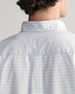 Gant Gingham Check Poplin Short Sleeve Button Down Overhemd Licht Blauw