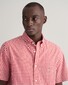 Gant Gingham Check Poplin Short Sleeve Button Down Overhemd Ruby Red