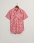 Gant Gingham Check Poplin Short Sleeve Button Down Overhemd Ruby Red