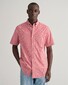 Gant Gingham Check Poplin Short Sleeve Button Down Overhemd Ruby Red