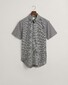 Gant Gingham Check Poplin Short Sleeve Button Down Shirt Black