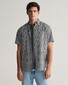 Gant Gingham Check Poplin Short Sleeve Button Down Shirt Black