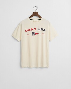 Gant Graphic 1949 USA Organic Cotton T-Shirt Cream