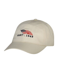 Gant Graphic 1949 Waving Flag Cap Cream