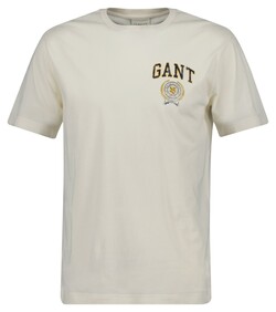 Gant Graphic Champs 1949 Crew Neck T-Shirt Cream