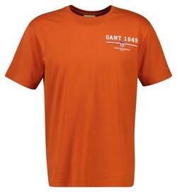 Gant Graphic Crew Neck Short Sleeve T-Shirt Deep Orange