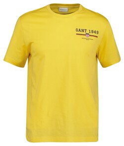 Gant Graphic Crew Neck Short Sleeve T-Shirt Smooth Yellow