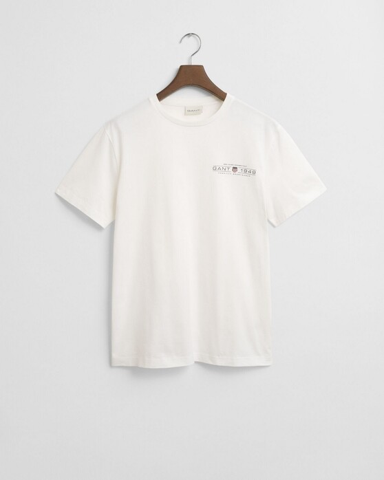 Gant Graphic Crew Neck T-Shirt Eggshell