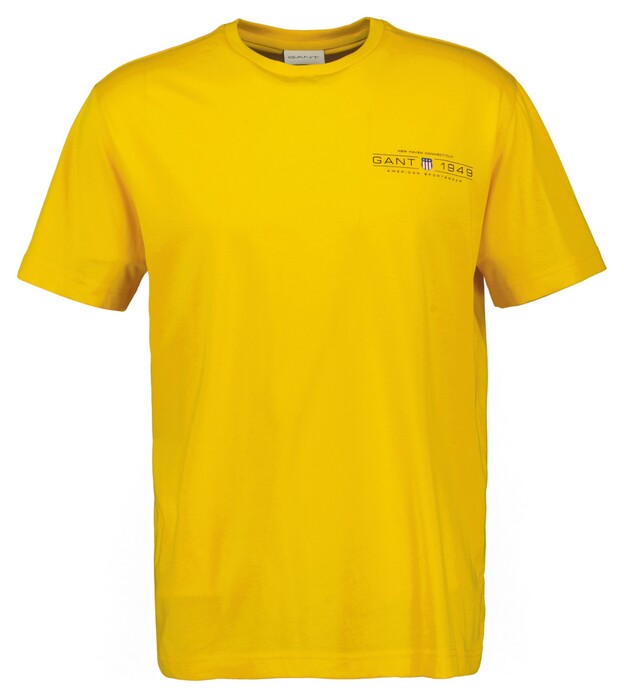 Gant Graphic Crew Neck T-Shirt Narcis Geel