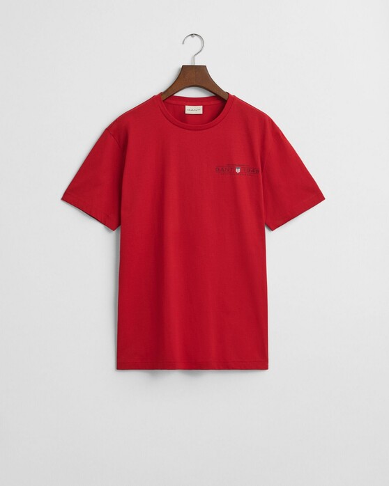 Gant Graphic Crew Neck T-Shirt Ruby Red