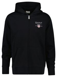 Gant Graphic Full Zip Sweat Hoodie Cardigan Black