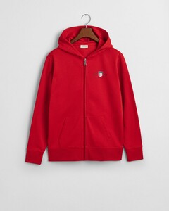 Gant Graphic Full Zip Sweat Hoodie Vest Ruby Red
