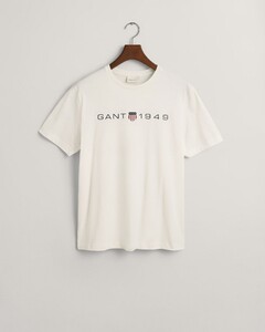 Gant Graphic Logo Short Sleeve T-Shirt Eggshell