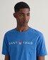 Gant Graphic Logo Short Sleeve T-Shirt Rich Blue
