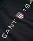 Gant Graphic Logo Short Sleeve T-Shirt Zwart