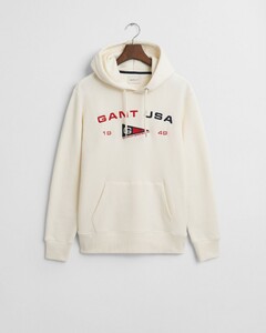 Gant Graphic New Haven Cup Sweat Hoodie Trui Cream