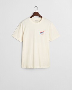 Gant Graphic South Seas Regatta Fantasy Pattern T-Shirt Cream