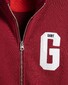 Gant Graphic Zip-Through Sweat Cardigan Mahogany Red