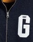 Gant Graphic Zip-Through Sweat Vest Avond Blauw