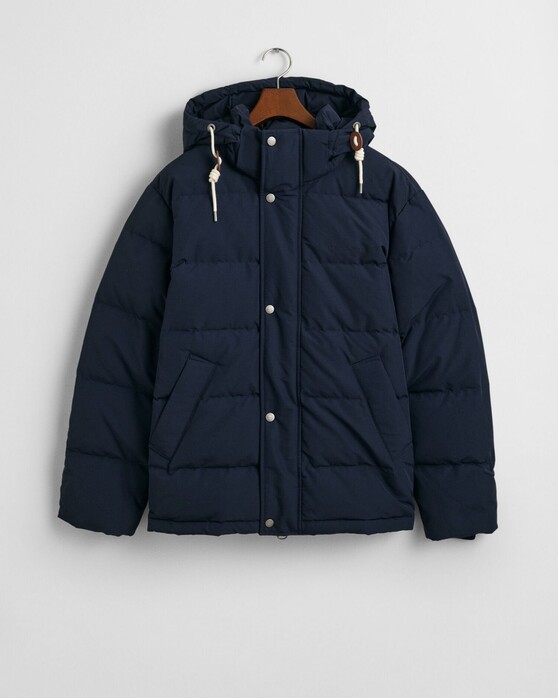 Gant Heavy Down Jacket Detachable Hood Evening Blue