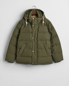 Gant Heavy Down Jacket Detachable Hood Juniper Green