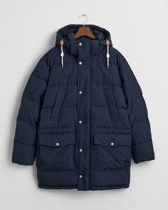 Gant Heavy Down Mid Length Detachable Hood Jack Avond Blauw