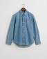 Gant Heavy Garment Wash Denim Button Down Overhemd Semi Light Blue Worn In