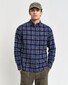 Gant Herringbone Check Button-Down Overhemd Avond Blauw