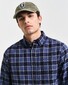 Gant Herringbone Check Button-Down Overhemd Avond Blauw