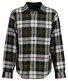 Gant Herringbone Check Cotton Pointed Collar Overshirt Tartan Green