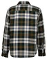 Gant Herringbone Check Cotton Pointed Collar Overshirt Tartan Green