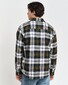 Gant Herringbone Check Cotton Pointed Collar Overshirt Tartan Green