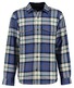 Gant Herringbone Check Cotton Pointed Collar Overshirt Vintage Blue