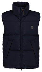 Gant High Neck Down Puffer Vest Body-Warmer Evening Blue