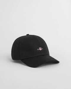 Gant High Shield Organic Cotton Twill Cap Zwart