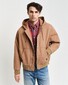 Gant Hooded Canvas Jacket Roasted Walnut