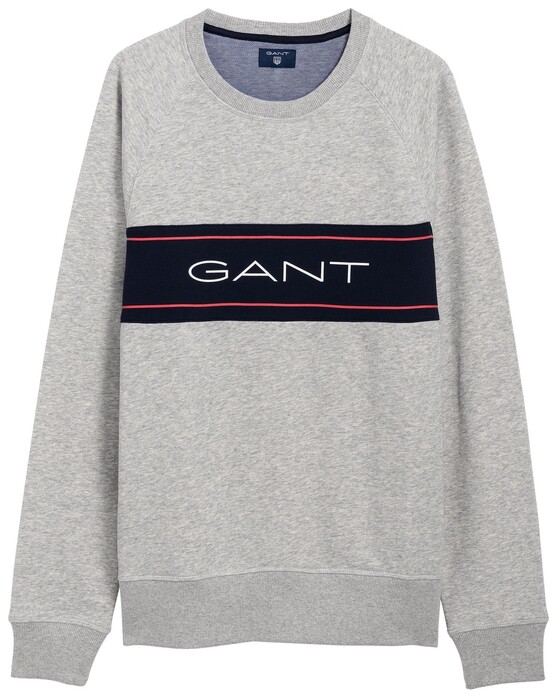 Gant Iconic Sweat Trui Licht Grijs