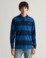 Gant Indigo Dyed Stripe Design Rugger Pullover Evening Blue