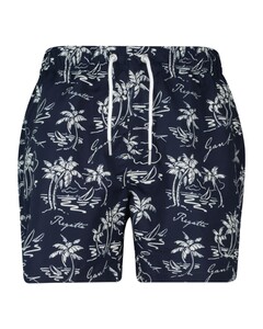 Gant Island Pattern Swim Shorts Avond Blauw