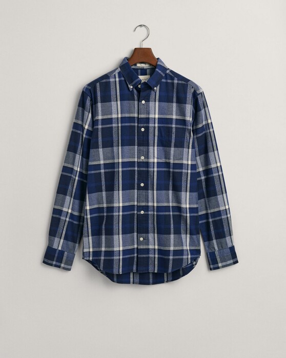 Gant Jaspé Check Button Down Shirt Marine