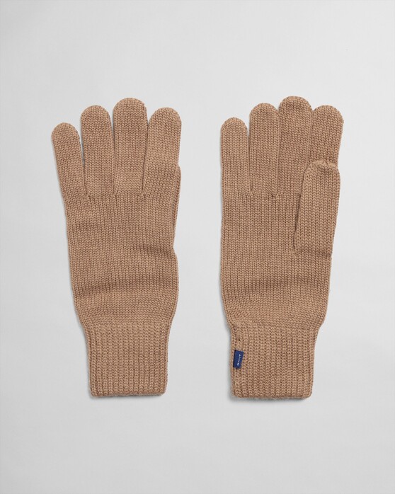 Gant Knitted Gloves Warm Khaki