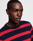 Gant Knitted Striped Crew Trui Rood