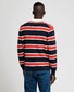 Gant Knitted Striped Rugger Trui Bright Red